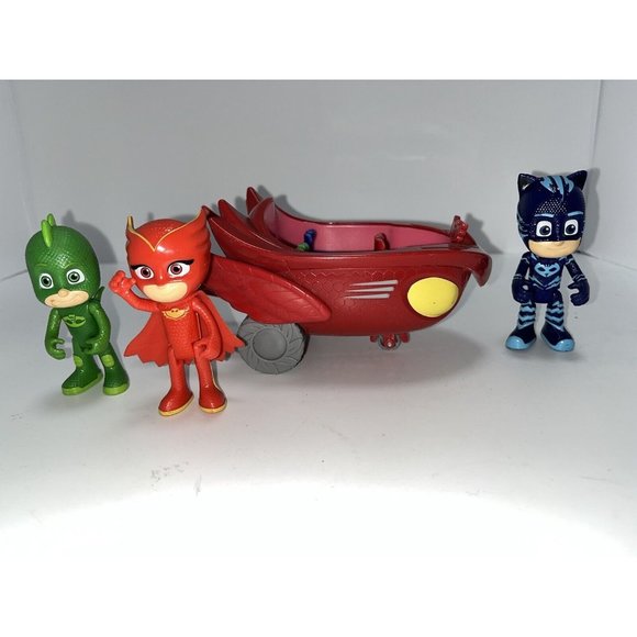 PJ Masks Owl Glider 3 Seater Vehicle with Owlette Catboy Gekko Action Figures - Picture 7 of 12